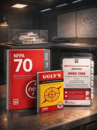 NFPA 70 - 2026 (Spiral bond) + Ugly’s Electrical References 2026 and Index Tabs (Combo)