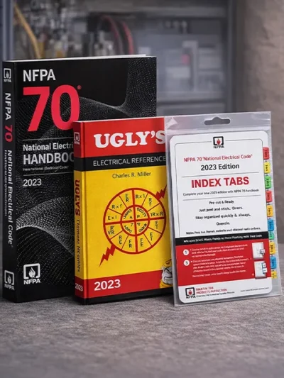 NFPA 70 National Electrical Code Handbook 2023 Edition with Free Tabs and Ugly’s Electrical Reference